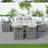 Takuya 6 - Person Wicker Patio Dining Set with Rectangular Table , Cushions Included-2090819943