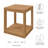 Modway Carlsbad Teak Wood Outdoor Patio Side Table