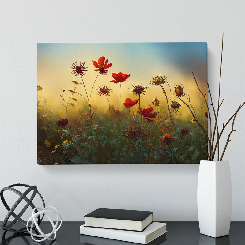 Enticing Wildflowers Floral - Wrapped Canvas, 50cm H x 76cm W x 3cm D