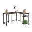 Bureau en L, finition brune
