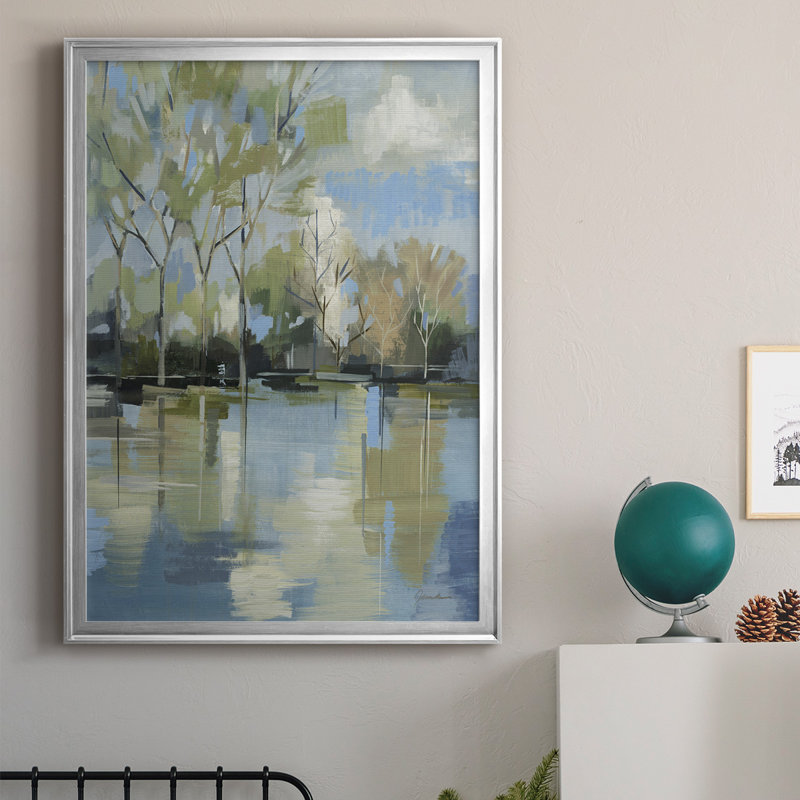 «Enchanted Forest II», reproduction encadrée de qualité supérieure - prête à être accrochée, Argent