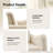 Terren 50.5"W Farmhouse Linen Upholstery Loveseat With Solid Wood Spindle Legs-266205692