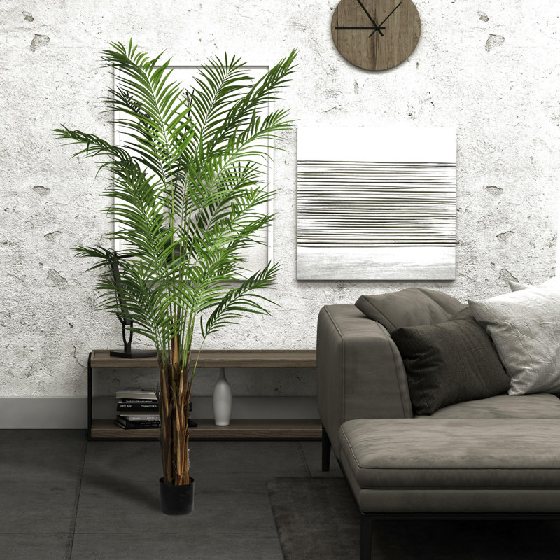Palmier aréca artificiel en pot, H 84 po x l 42 po x P 42 po