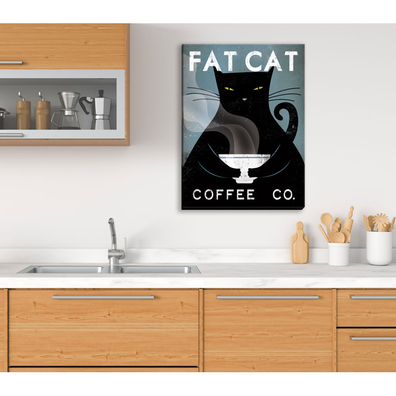 Fat Cat Coffee Co by Ryan Fowler - Graphic Art on Canvas