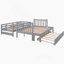 Lit mezzanine avec lit gigogne en bois
