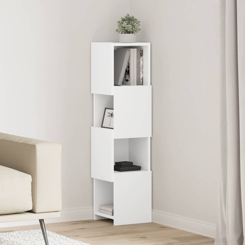 Corner Accent Chest, 102cm H x 25.5cm W x 25cm D, White