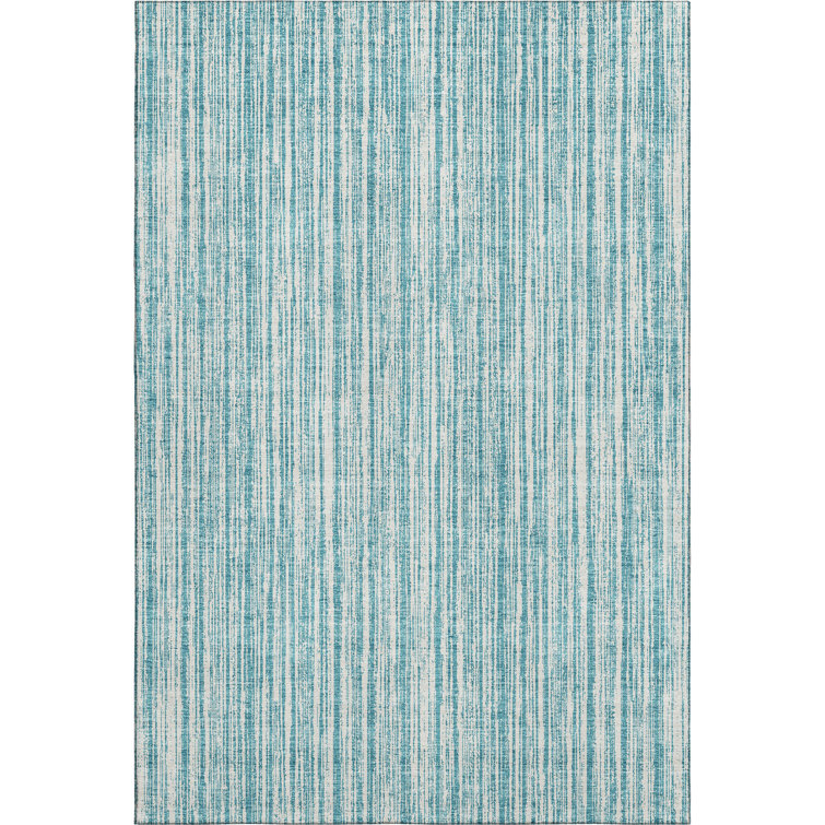 Premium Machine Washable Prisco Teal Rug
