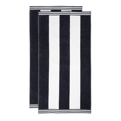 Oversized Cabana Striped Cotton Beach Towels