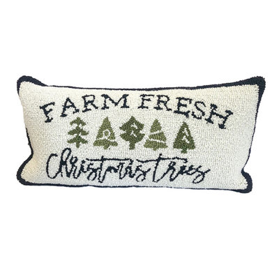 Farm Fresh Xmas Tree Cream Pillow