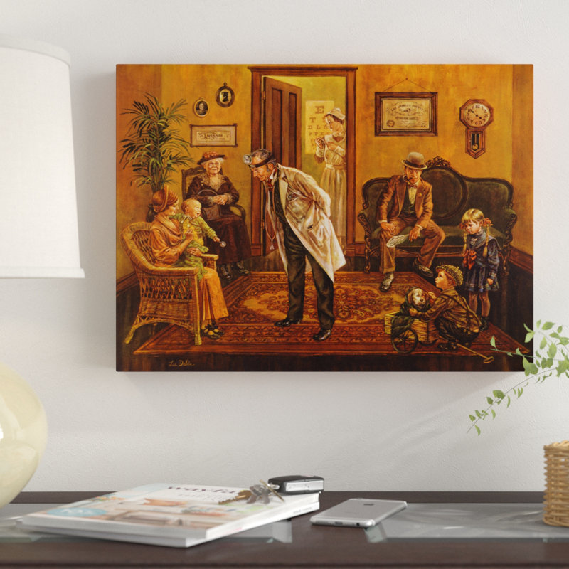 « médecins office », reproduction de peinture à l’acrylique sur toile tendue, H 14 po x l 19 po x P 2 po