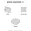 Très grand / très grand édredon en velours et coussin décoratif gris et rembourré-116011205-116011206