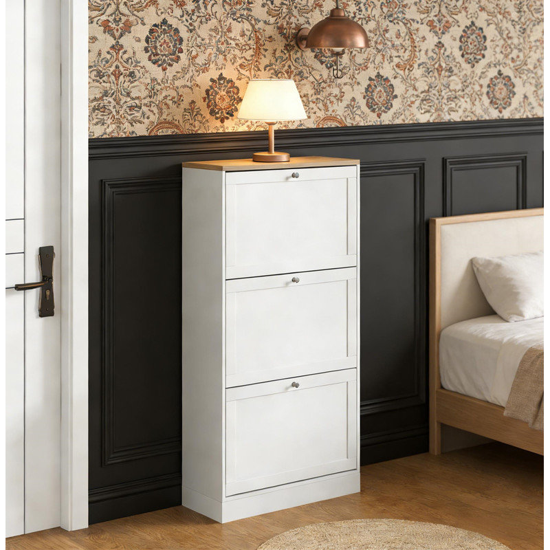 Petite armoire de rangement, armoire de rangement pour chaussures, armoire de rangement dissimulée pour chaussures