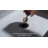 4 in. Centerset Double Handle Slope Waterfall Spout Bathroom Vessel Sink Faucet with Pop Up Drain-108831472