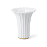 Royal Copenhagen White Vase with Gold Rim