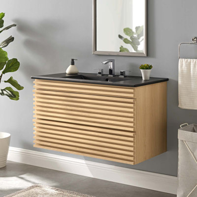 Meuble-lavabo mural 36 po Modway Render