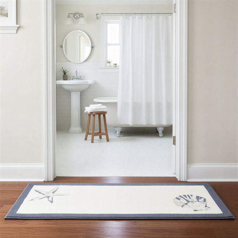 Long Rectangular Bath Mat, 100% Cotton