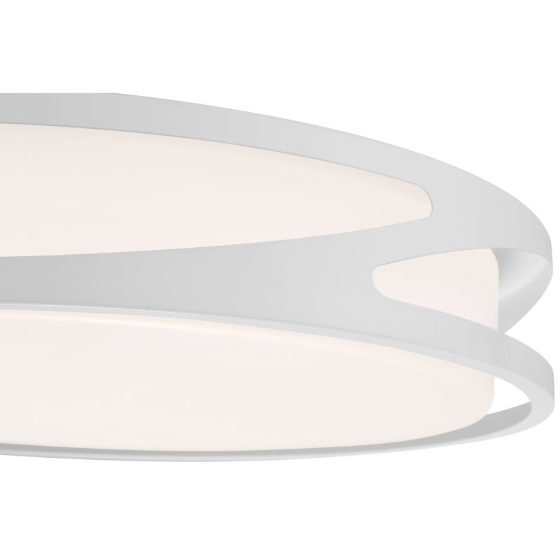 Plafonnier encastré à DEL Lucia, Blanc, H 4 po x l 14 po x P 14 po, 3000 K