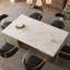 Table de salle à manger extensible moderne de 63 po à 94,48 po avec pieds en métal, 8 à 10 po Modern-1387222724-1387222729