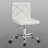 Lavdi White Armless Office Desk Chair Modern Tufted Task Chair Faux Leather Upholstered Computer Chair with Adjustable Seat Height-572833961