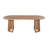 Caelis Modern Coastal Acacia Wood Outdoor Dining Table with 83" Oval Racetrack Top and Dual Slatted Pedestal Bases-126016360