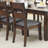 Set of 2 Transitional Style Dining Chairs, Solid Wood with Dark Cherry Finish, Padded Leatherette Seat, Sturdy Kitchen & Dining Room Furniture
