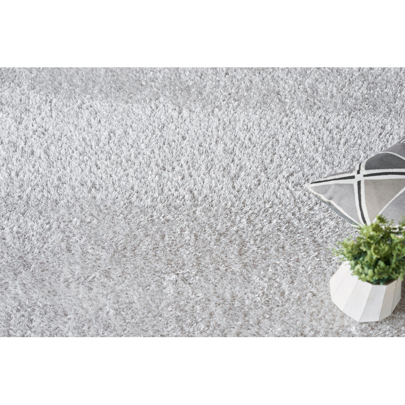 Luxe Shag Area Rug in Taupe, Rectangle 10' x 14', Taupe