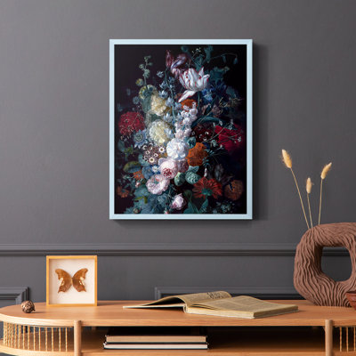 Splendid Flowers, reproduction encadrée - bois massif