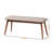 Erithon II Dining Bench, Light Grey Fabric Upholstery & Oak Finish, 17.53" H X 41.16" W X 15.21" D