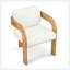 Ensemble de 2 chaises de salle à manger avec dossier coussiné, tissu bouclé, structure en bois massif de couleur naturelle-283535845-283535842