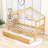 Henjes Twin 2 Drawers Wood House Bed-679024060