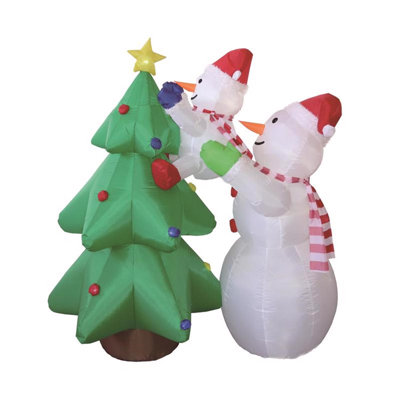 The Holiday Aisle® Snowman with Tree 6 ft. Inflatable