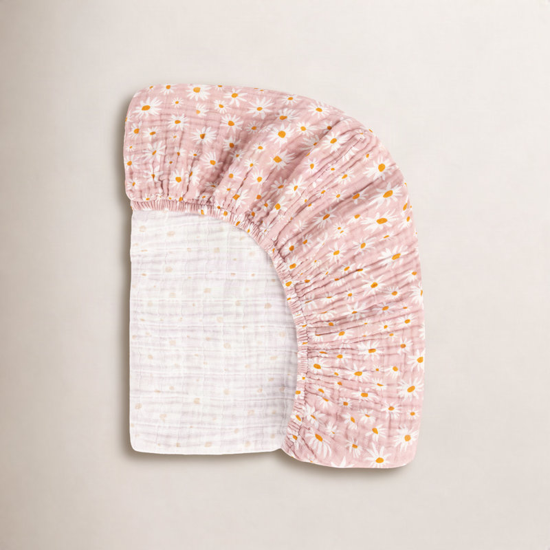 Daisy Muslin Mini Crib Sheet