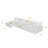 4 - Piece Upholstered White Faux Rabbit Fur Flannel Modular Sectional Sofa with Armrests & Throw Pillows-2067417775