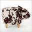 Charmant repose-pieds en forme de vache, tabouret d'appoint moderne pour la décoration intérieure, idéal pour le salon, la chambre à coucher et les espaces extérieurs