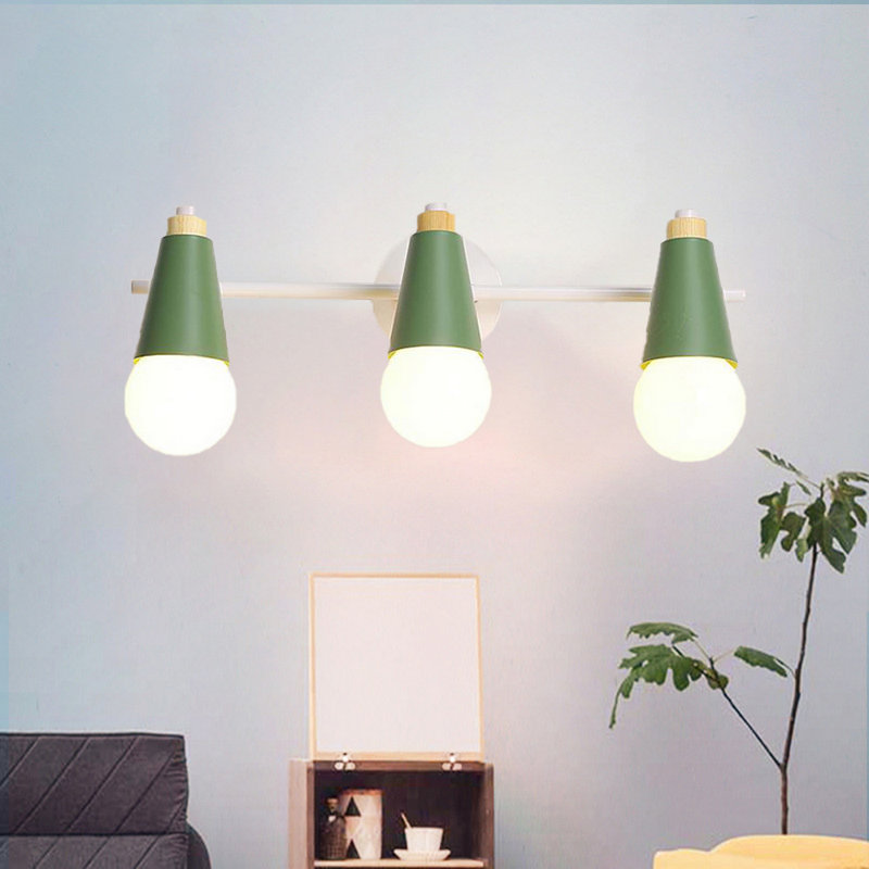 Éclairage pour meuble-lavabo couleur 3 lumières, Vert