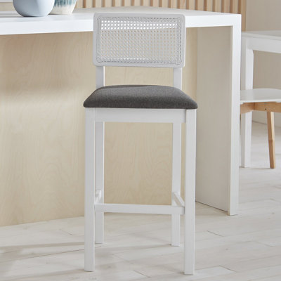 Tenaya Yes Upholstered Bar Stool with Solid Wood Frame