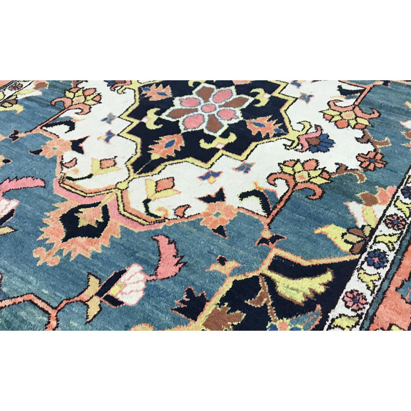 Hand-Knotted High-Quality Orange Area Rug