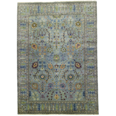Muted Colors Floral Handmade Oushak Chobi Oriental Rug