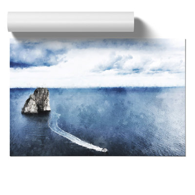 Boat In Capri Italy - No Frame Print