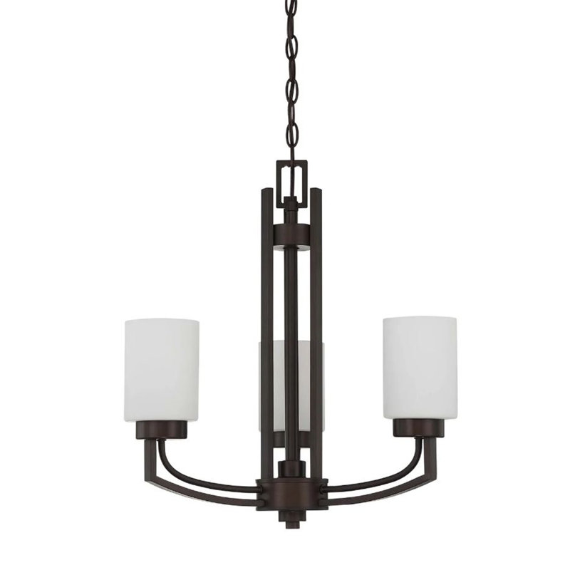 Abishek 3 - Light Dimmable Drum Chandelier, Bronze