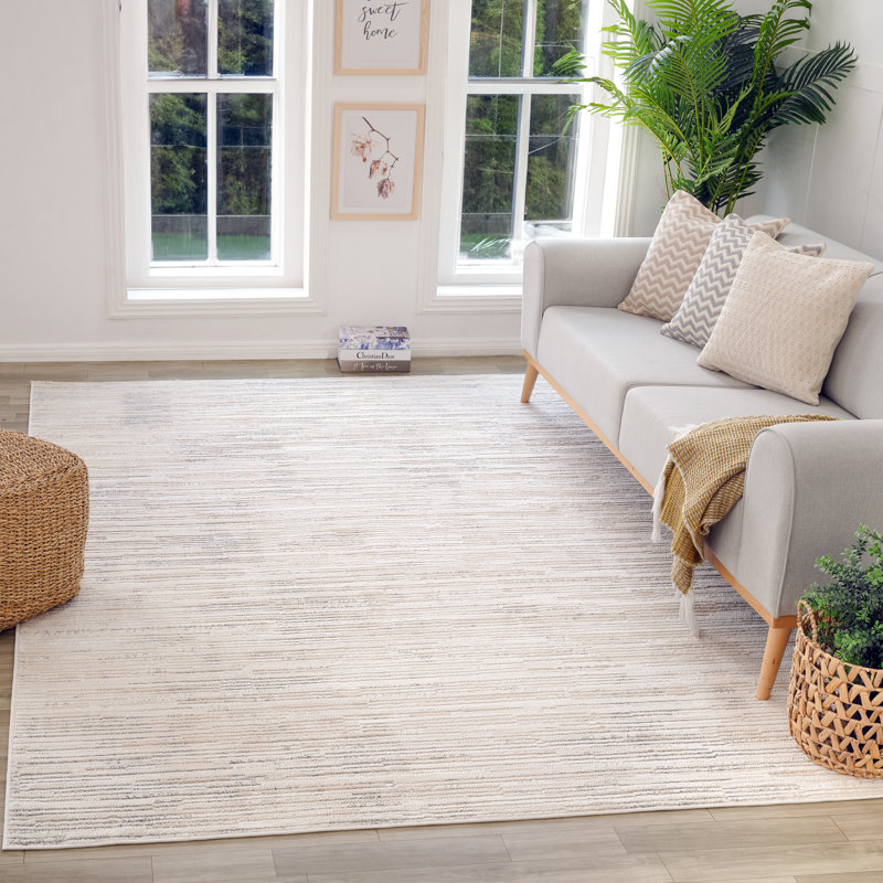 Tapis tapis d'intérieur moderne, beige crème., Rectangle 7 pi 10 po x 10 pi 10 po
