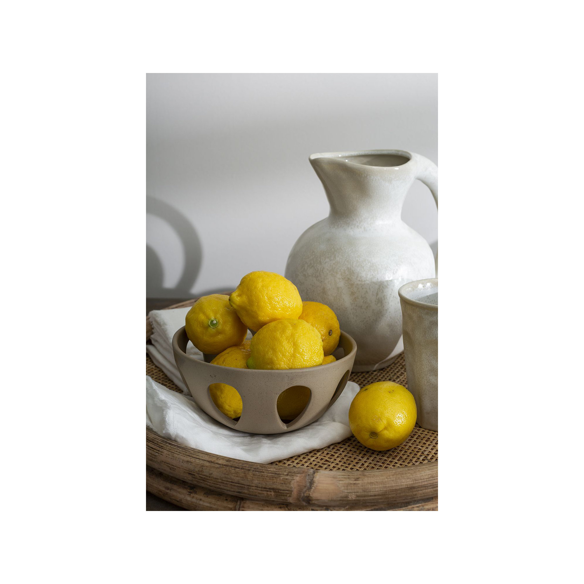 Ardoch Handmade Ceramic Decorative Bowl 1, 3.5" H x 7" W x 7" D, Tan