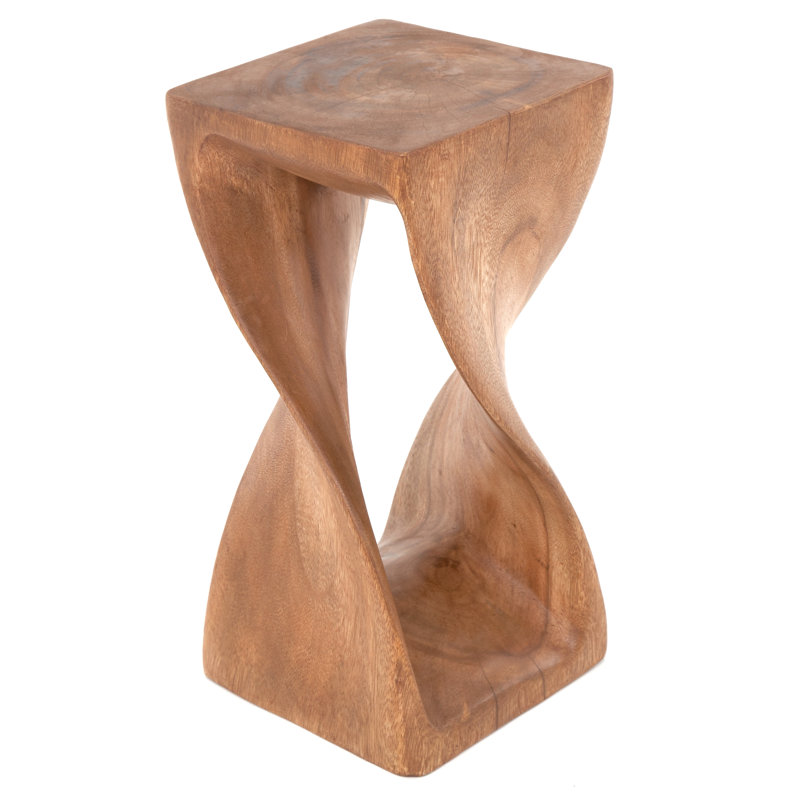 Alvo Solid Wood Accent Stool, Waxed