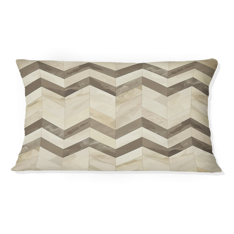 Coussin Beige Chevron Dreams II - Modern