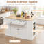 Red Barrel Studio Large Kitchen Island Drop Leaf Breakfast Bar W/ Wood Top Shelves Drawers Black-1454318924