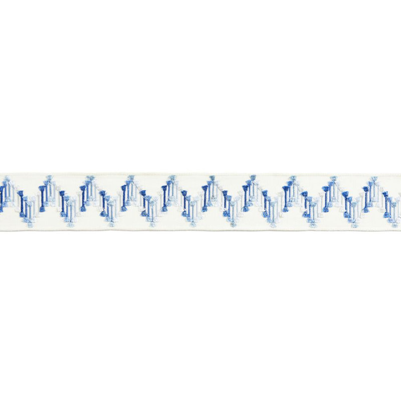 Tissu brodé Pacifica Sayuri, Bleu