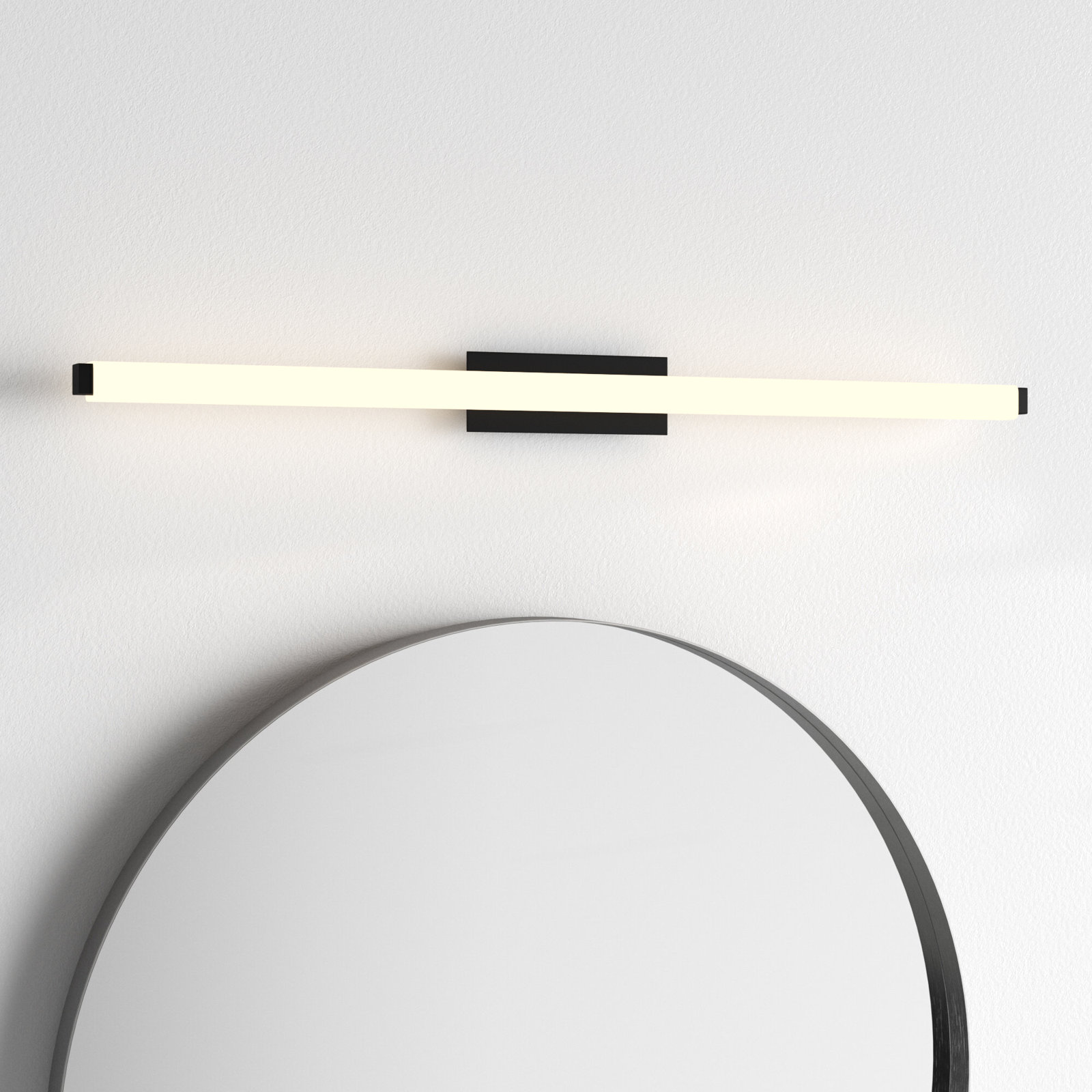 Erby Single Light Dimmable LED Flush Mounted Sconce, Black, 2700K, 3" H x 37.75" W x 3.38" D