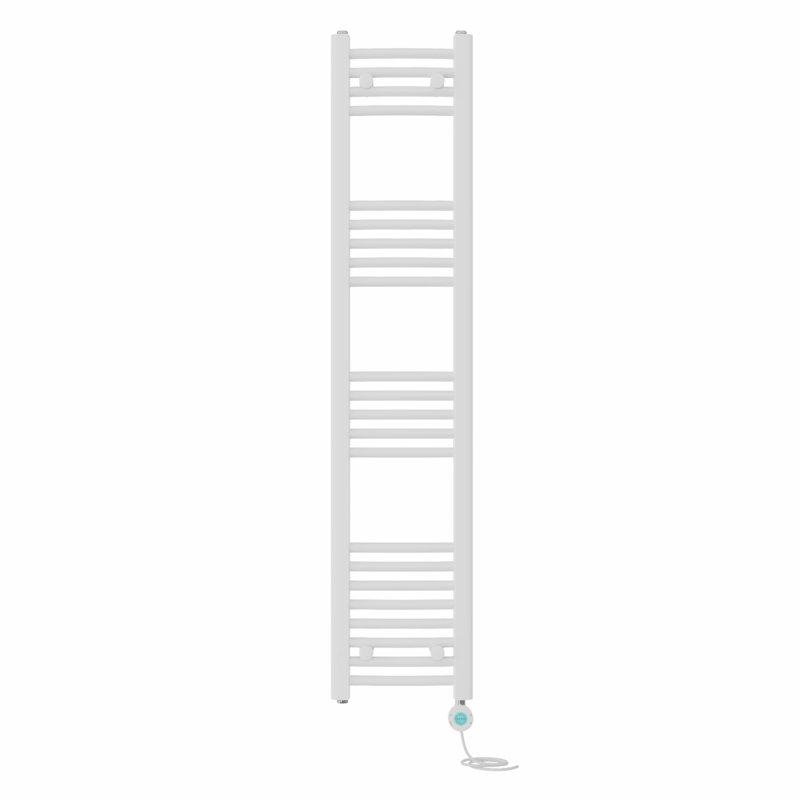 Kacey Curved Towel Rail Heated Towel Rails, White, 140" H x 30" W x 3.4" D