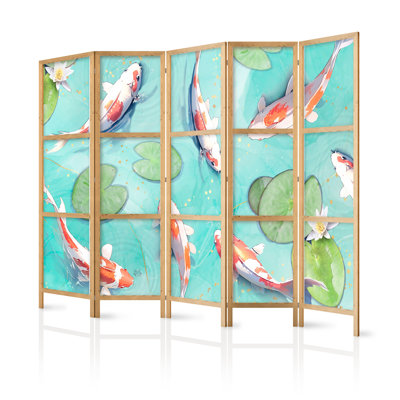 171cm H Solid Wood Folding Room Divider