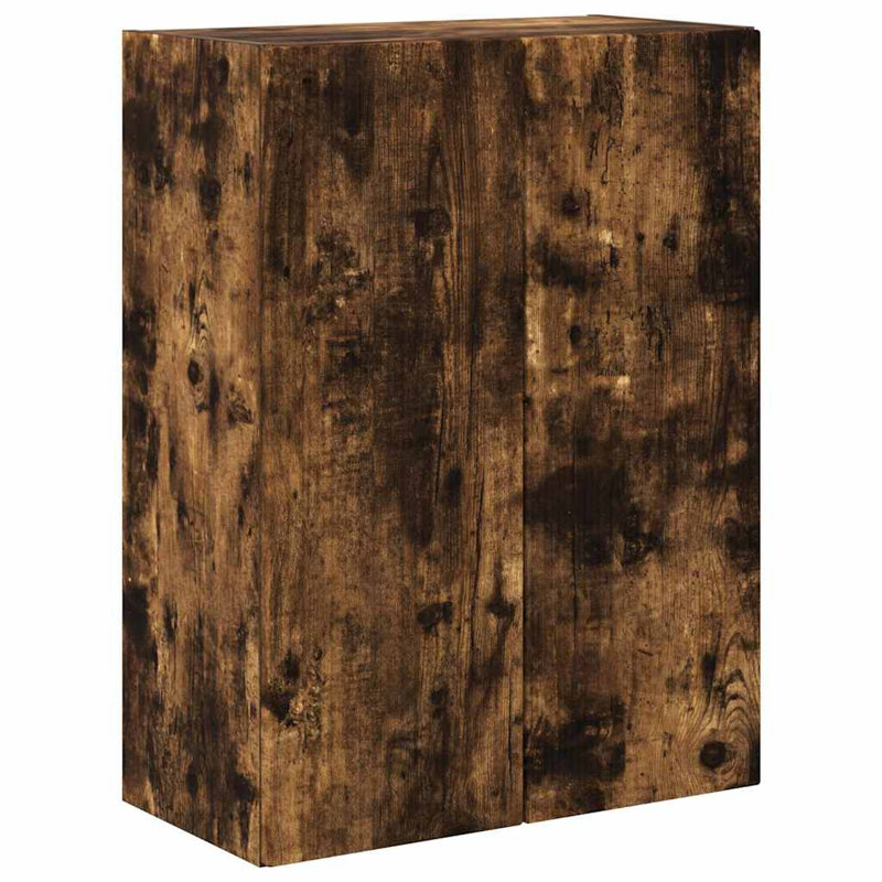 Unfinished TV Stand for TVs up to 28", Smoked Oak, 80cm H x 59.5cm L x 31cm W